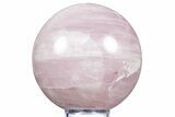 Polished Rose Quartz Sphere - Madagascar #344329-1